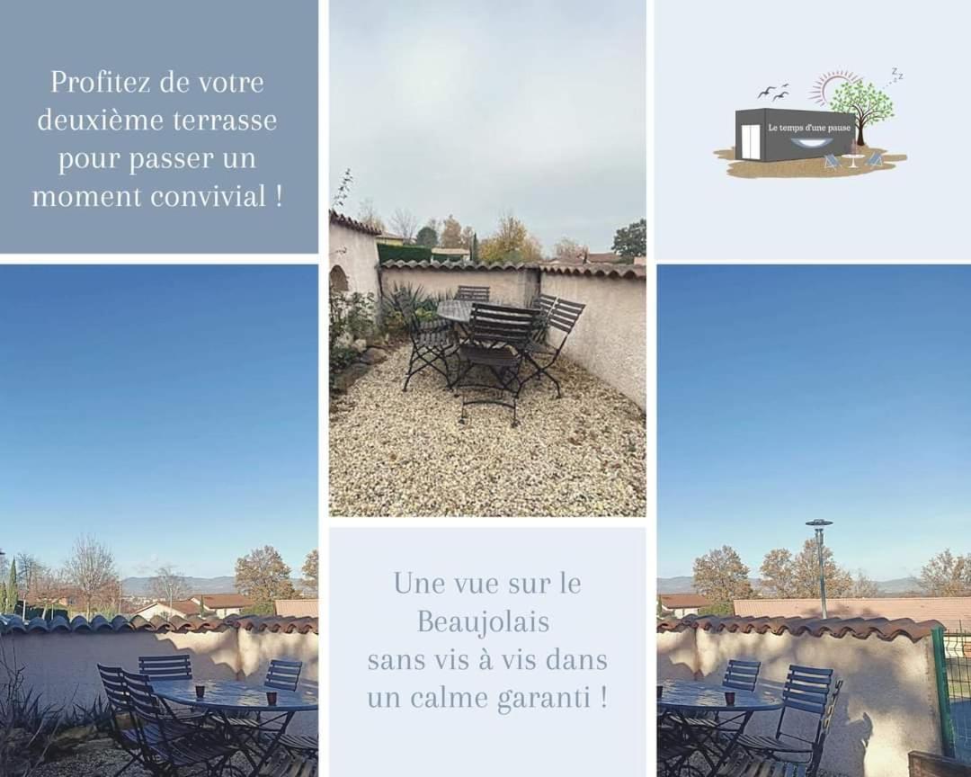 Studio De Jardin "Le Temps D Une Pause" Jusqu'A 4 Personnes En Face Du Beaujolais - Climatisation Et Borne Recharge Vehicule Electrique Montmerle-sur-Saône Kültér fotó